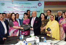 অগ্রণী ব্যাংক লিমিটেড এবং বাংলাদেশ উইমেন চেম্বার অব কমার্স এন্ড ইন্ডাষ্ট্রি এর মধ্যে সমঝোতা স্মারক স্বাক্ষর
