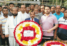 ব্রাহ্মণবাড়িয়া সদর উপজেলার নবনির্বাচিত চেয়ারম্যান লায়ন ফিরোজুর রহমানের বঙ্গবন্ধুর প্রতিকৃতিতে শ্রদ্ধা নিবেদন