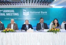 ন্যাশনাল ব্যাংক এর ৪২তম বার্ষিক সাধারণ সভা অনুষ্ঠিত