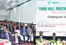 এনআরবিসি ব্যাংকের চট্টগ্রাম জোনে টাউন হল মিটিং অনুষ্ঠিত