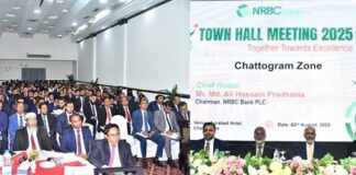 এনআরবিসি ব্যাংকের চট্টগ্রাম জোনে টাউন হল মিটিং অনুষ্ঠিত