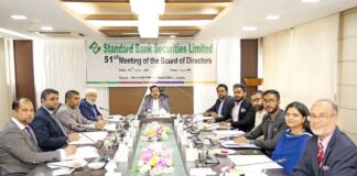 স্ট্যান্ডার্ড ব্যাংক সিকিউরিটিজ লিমিটেড এর ৫১তম বোর্ড সভা অনুষ্ঠিত