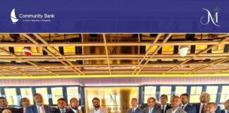 কমিউনিটি ব্যাংক এর সঙ্গে ঝিল ম্যায়েস্ট্রিয়া রেস্টুরেন্টের ব্যবসায়িক অংশীদারিত্ব