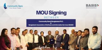 কমিউনিটি ব্যাংক ও বেসিসের মধ্যে সমঝোতা স্মারক স্বাক্ষর