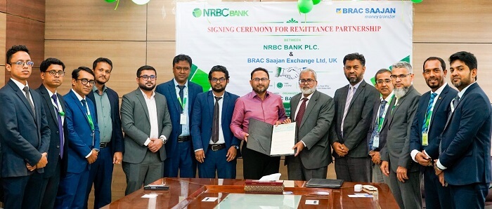 এনআরবিসি ব্যাংকের সঙ্গে ব্রাক সাজন এক্সচেঞ্জ লিমিটেড, ইউকে এর চুক্তি