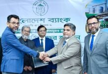 বাংলাদেশ ব্যাংক এবং শাহ্জালাল ইসলামী ব্যাংকের মধ্যে পুন:অর্থায়ন স্কিমের আওতায় অংশগ্রহণমূলক চুক্তি স্বাক্ষরিত