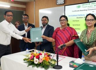 অগ্রণী ব্যাংকে ‘ইন্টারন্যাশনাল ট্রেড পেমেন্ট অ্যান্ড ফাইন্যান্স’ প্রশিক্ষণ কোর্সের সনদ বিতরণ