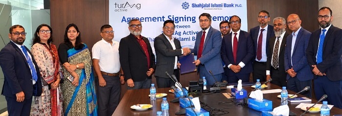 Agreement with Turaag Active শাহ্জালাল ইসলামী ব্যাংক এবং তুরাগ অ্যাকটিভ এর মধ্যে সমঝোতা স্মারক স্বাক্ষরিত